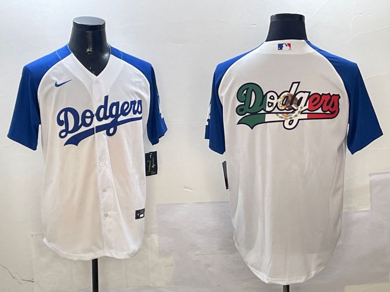 Men Los Angeles Dodgers Blank White blue Game 2025 Nike MLB Jersey style 9->los angeles dodgers->MLB Jersey